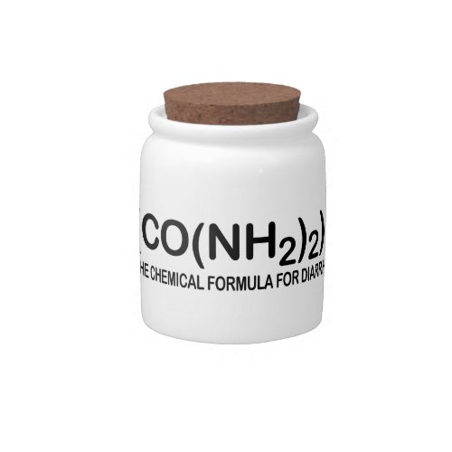 Funny Chemical Formula for Diarrhea Ceramic Sugar Candy Jar