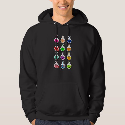 Funny Chemical Test Tubes Emotions Graphic Designs Hoodie