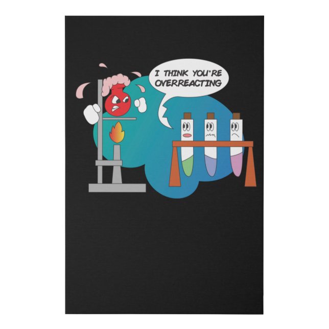 Funny Chemistry Comic Chemical Reaction Faux Canvas Print (Front)