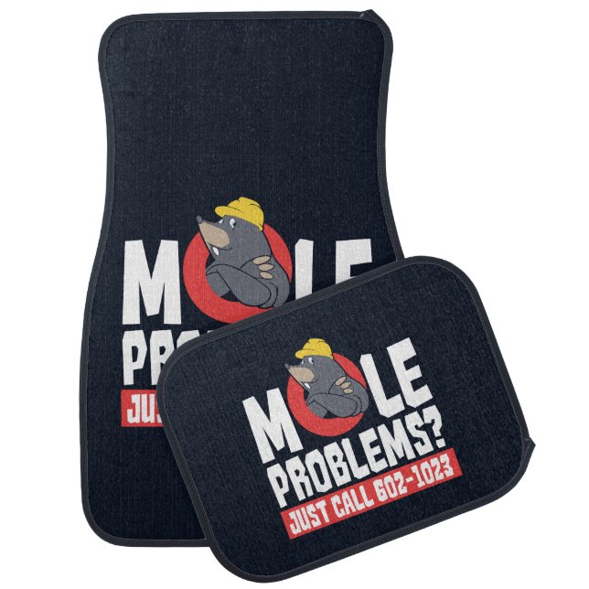 Funny Chemistry Formula Mole Problem Science Car Floor Mat (Set)