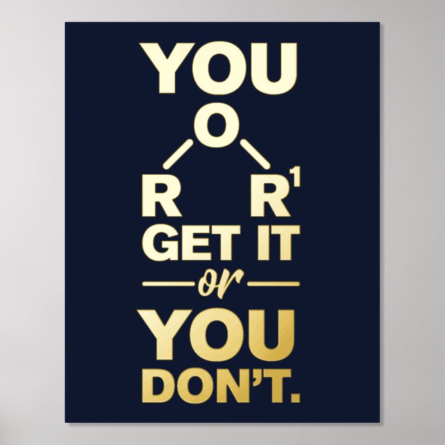 Funny Chemistry Gag Science Graduate Teacher Gold Foil Prints (Front)