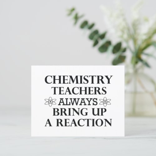 funny chemistry holiday postcard