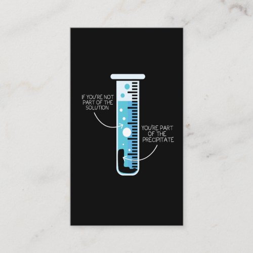 Funny Chemistry Joke Scientist Chemist Test Tube Business Card