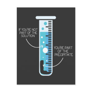 Funny Chemistry Joke Scientist Chemist Test Tube Postcard