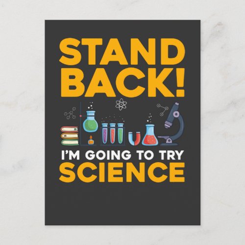 Funny Chemistry Laboratory Science Experiments Postcard