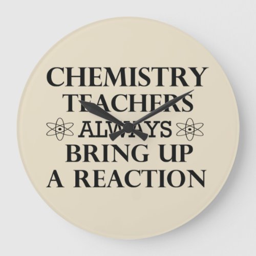 funny chemistry large clock