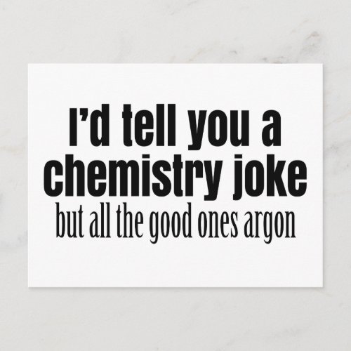 Funny Chemistry Meme for Teachers Students Postcard