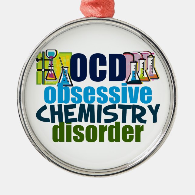 Funny Chemistry Metal Ornament (Front)
