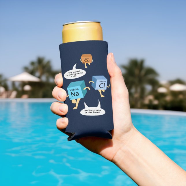 Funny Chemistry Periodic Table Elements Science Seltzer Can Cooler (In Situ Pool)