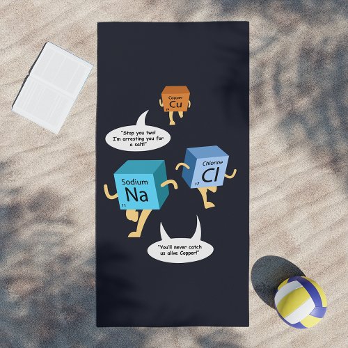 Funny Chemistry Periodic Table Science Beach Towel