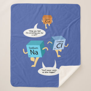 Funny Chemistry Periodic Table Science Sherpa Blanket