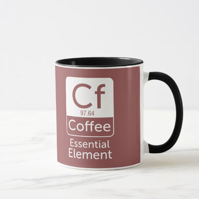 Funny Chemistry Pun Joke coffee essential elem Mug (Right)