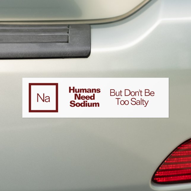 Funny Chemistry Pun | Science Teacher Bumper Sticker (On Car)