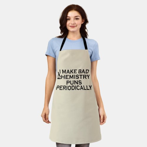 funny chemistry saying apron
