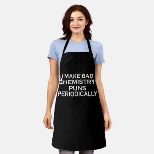 funny chemistry saying apron