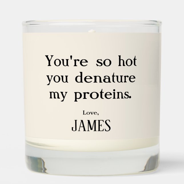 Funny Chemistry Science Valentines Day Scented Candle (Front)