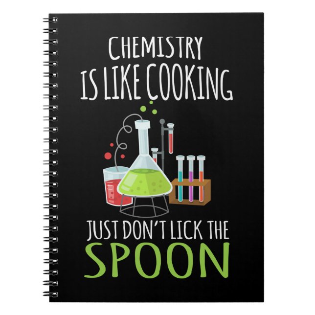 Funny Chemistry Scientist Laboratory Joke Notebook (Front)