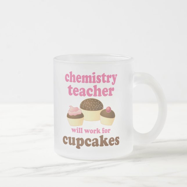 Funny Chemistry Teacher Frosted Glass Coffee Mug (Right)