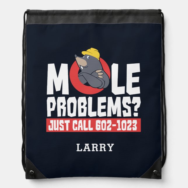 Funny Chemistry Teacher Mole Problem Drawstring Bag (Front)
