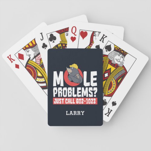 Funny Chemistry Teacher Mole Problem Poker Cards