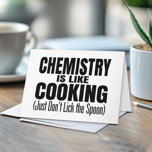 Funny Chemistry Teacher Quote Card (Custom Greeting Card)