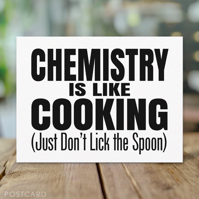 Funny Chemistry Teacher Quote Postcard (Funny Postcard)