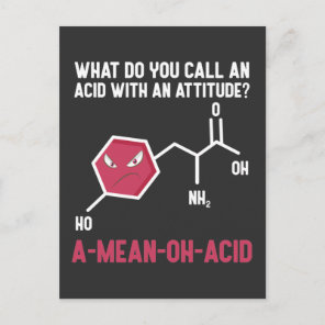 Funny Chemistry Teacher Student Lab Amino Acid Postcard