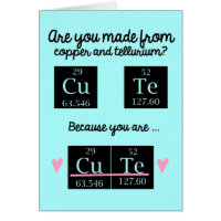 Funny Chemistry Valentines Day Card
