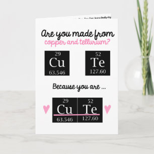 Funny Chemistry Valentines Day Card