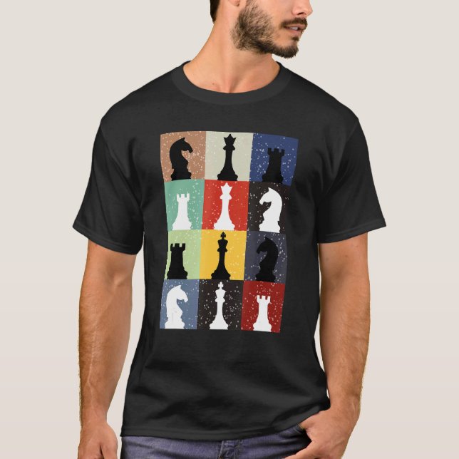 Funny Chess Board Game Players   Set Chess T-Shirt (Front)