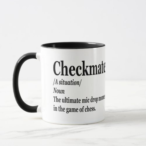 Funny Chess Checkmate Definition Chess Lover Mug