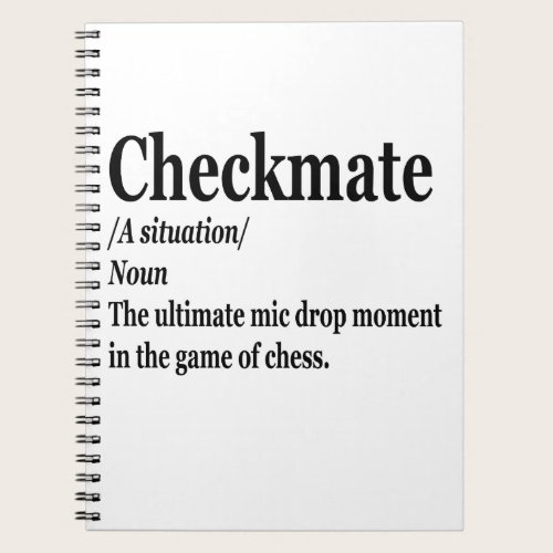 Funny Chess Checkmate Definition Chess Lover Notebook Funny Chess Checkmate Definition Chess Lover Notebook