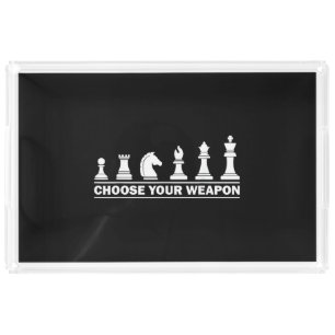 Funny Chess Gift for Chess Lover Kids Boys Girls C Acrylic Tray