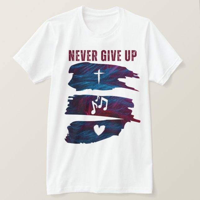 Funny Chess It's a never give up T-Shirt  (Design Front)