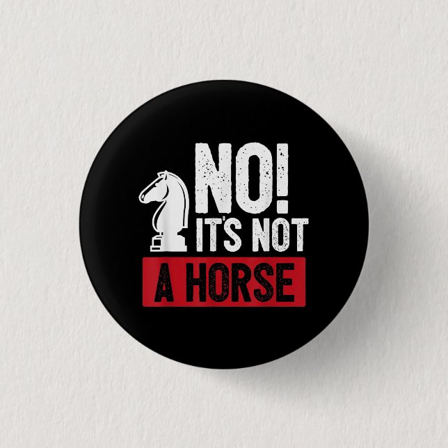 Funny Chess King Castling Design Button (Front)