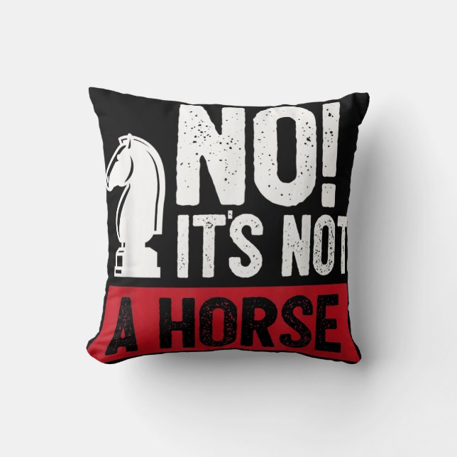 Funny Chess King Castling Design Throw Pillow (Front)