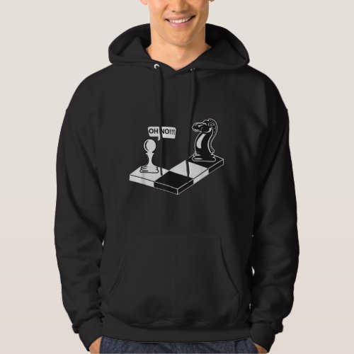 Funny Chess Move Knight To Pawn Hoodie