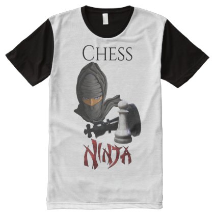 Funny Chess Ninja Chess Player All-Over-Print Shirt