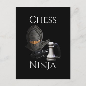 Funny Chess Ninja Chess Player Postcard by packratgraphics at Zazzle