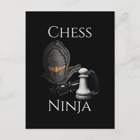 Funny Chess Ninja Chess Player Postcard
