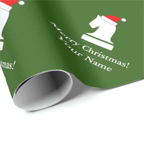 Funny chess piece pattern Christmas wrapping paper