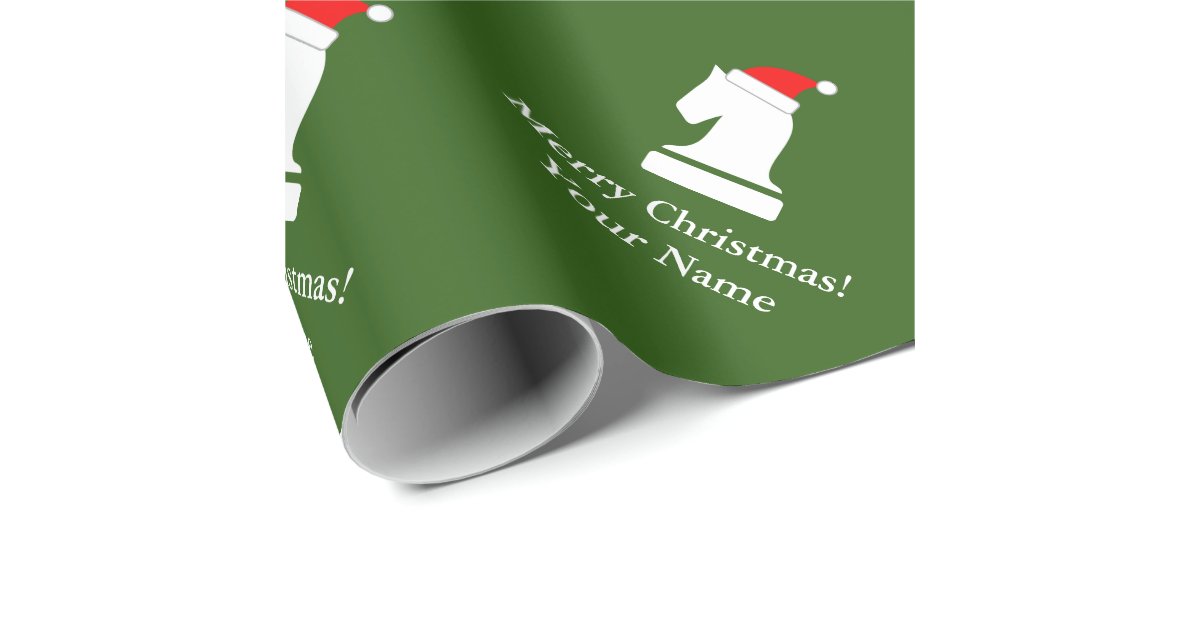 Funny chess piece pattern Christmas wrapping paper | Zazzle