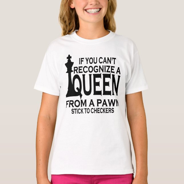 Funny Chess Player Club Queen Board Game Lover T-Shirt (Front)