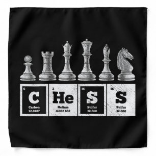 funny chess player geek periodic system chemistry bandana