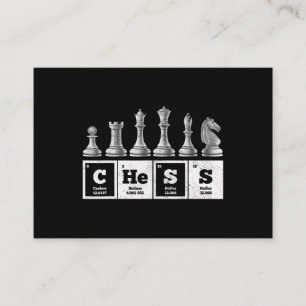 funny chess player geek periodic system chemistry enclosure card