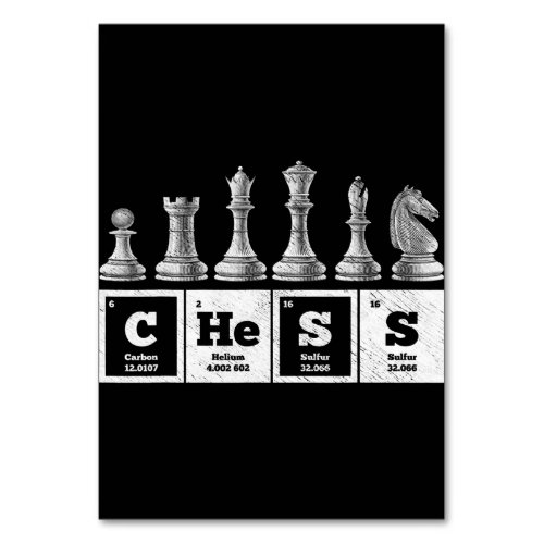 funny chess player geek periodic system chemistry table number