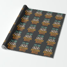 Chess Wrapping paper with Real Game positions A3 size Chess Player gift wrap 