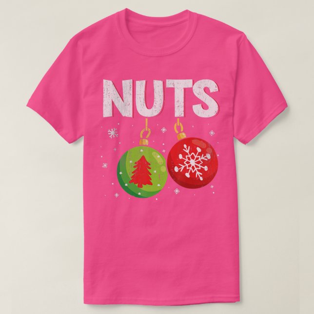 Funny Chest Nuts Matching Chestnuts Christmas Coup T-Shirt (Design Front)