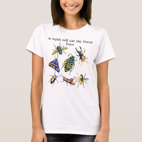 Funny Chic Elegant Entomology Insect Lover T_Shirt