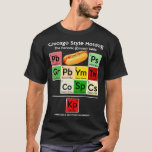 Funny Chicago Style Hot Dog Periodic Dinner Table T-Shirt<br><div class="desc">Funny Chicago Style Hot Dog Periodic Dinner Table of Element1 .humor, funny, cool, humor humorous, humorous, humor, jokes, men, women, coffee, flex, fun, gym, tired, arguing, art, astronaut, attitude, avocado, bad mood, biceps, bodybuidling, box, boxer, boxing, campaign election humor, cardboard, cardio, cat, christianity, coffee bean, coffeeshop, company, courier, crop, cup,...</div>